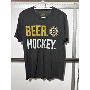108 Stitches Boston Bruins Beer Hockey T Shirt Men’s Size Medium